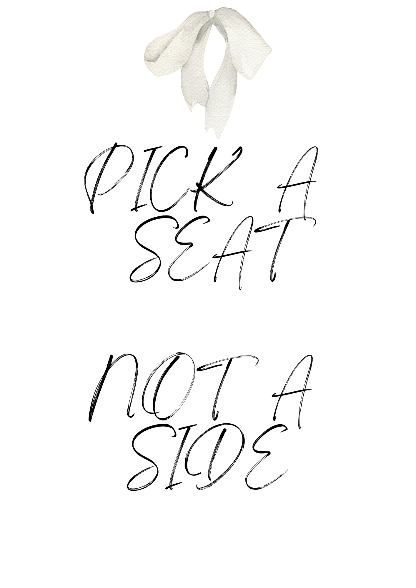 Bow Wedding Signs