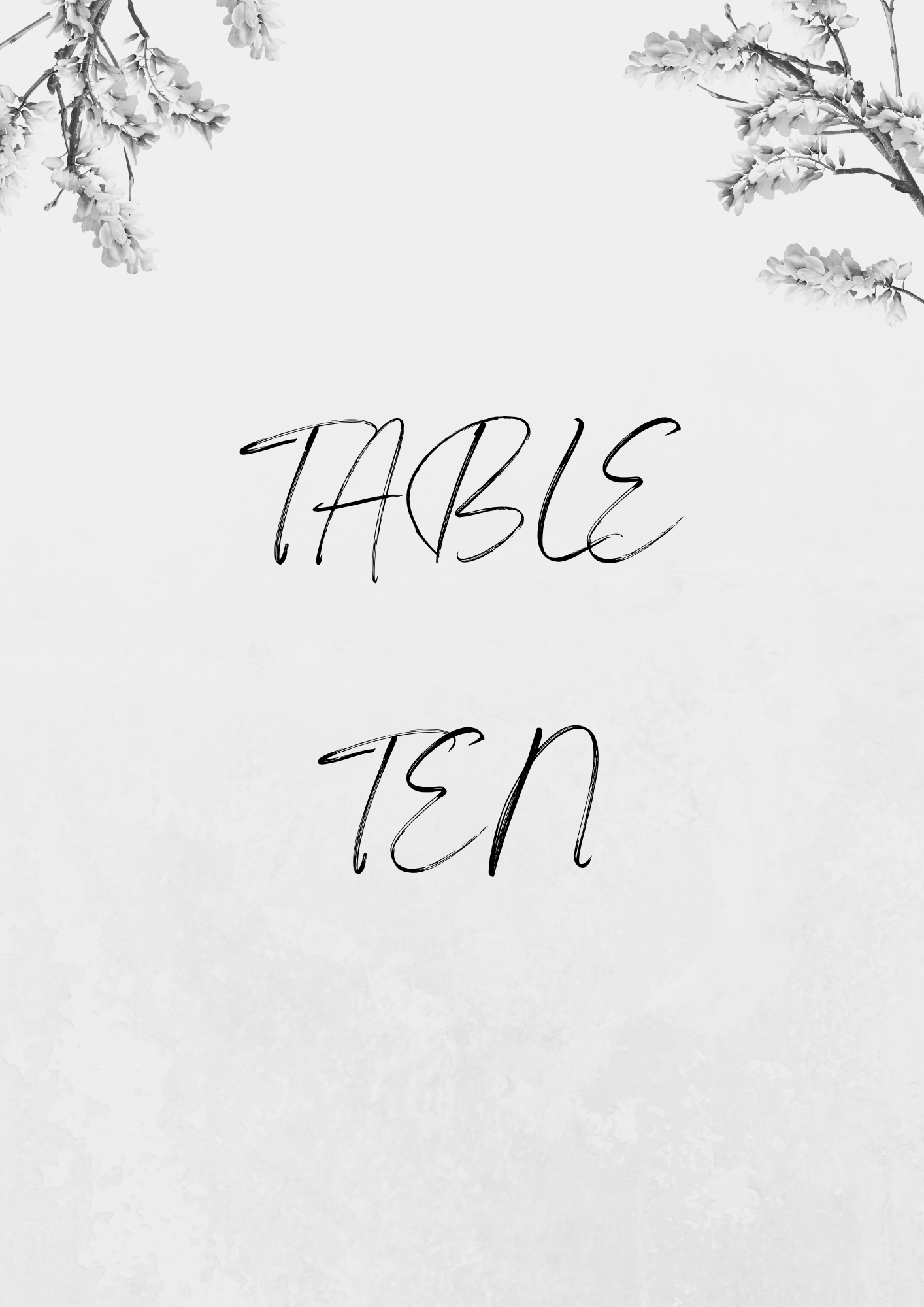 Black and White Table Sign's