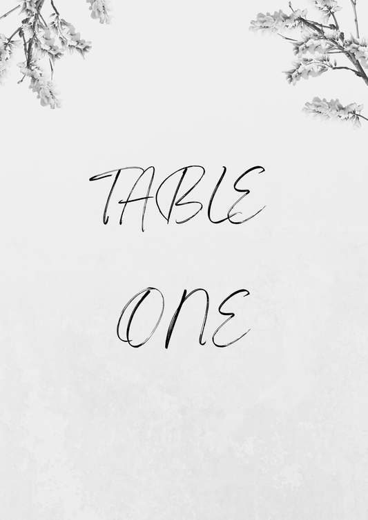 Black and White Table Sign's DD