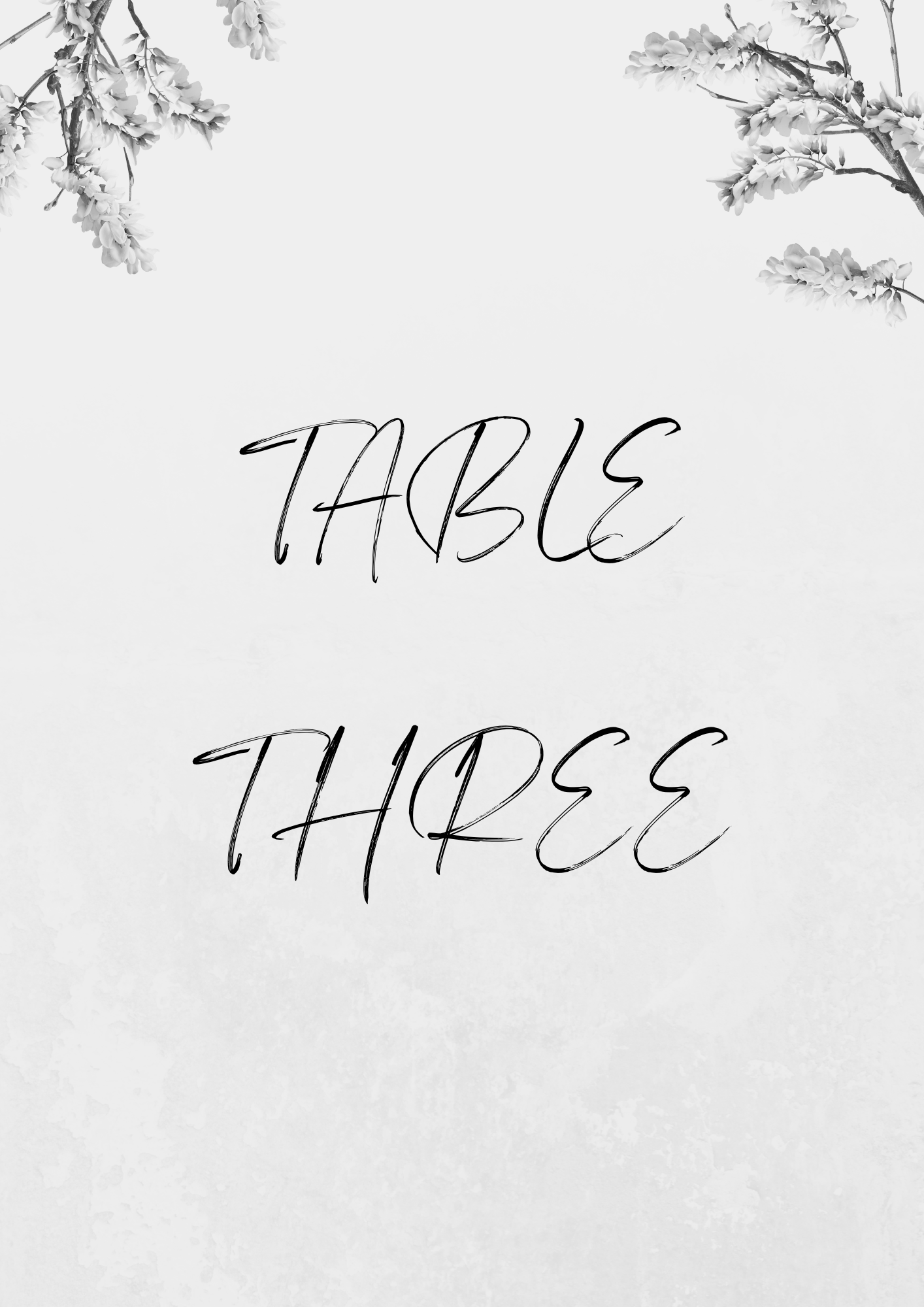 Black and White Table Sign's