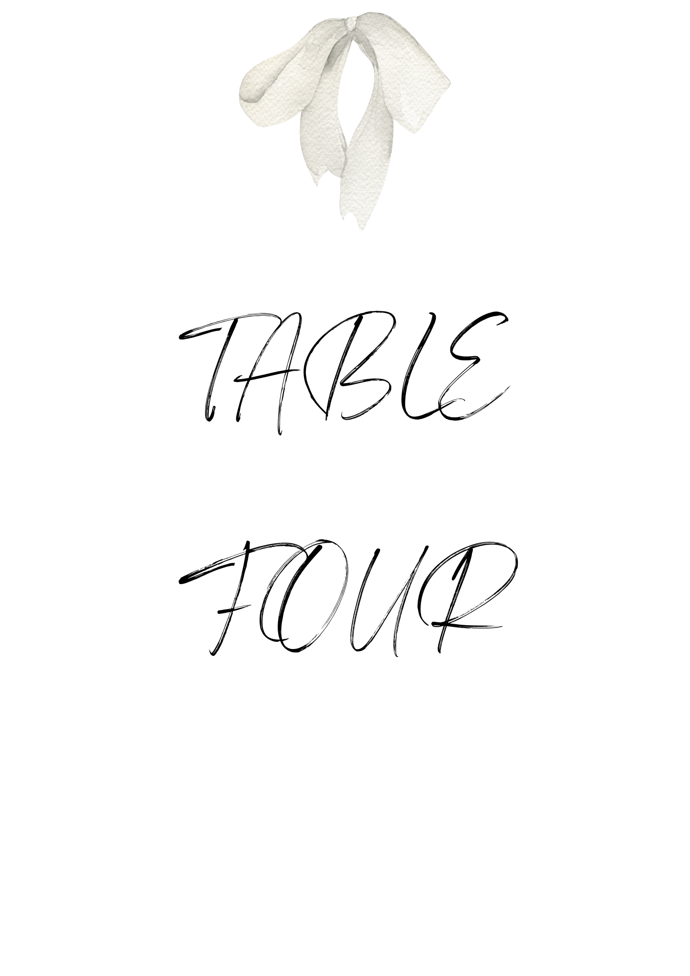 Bow Table Sign's
