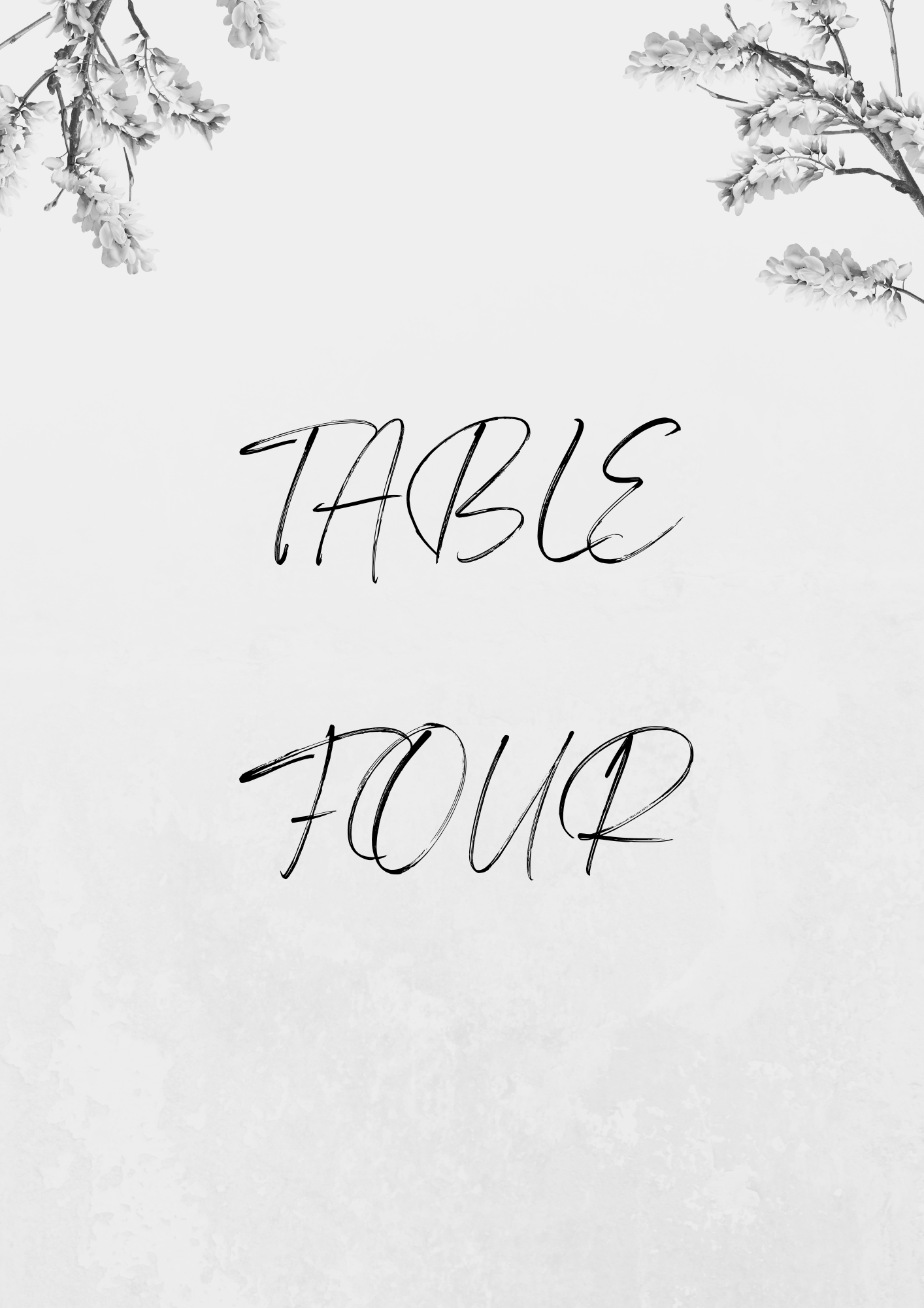 Black and White Table Sign's