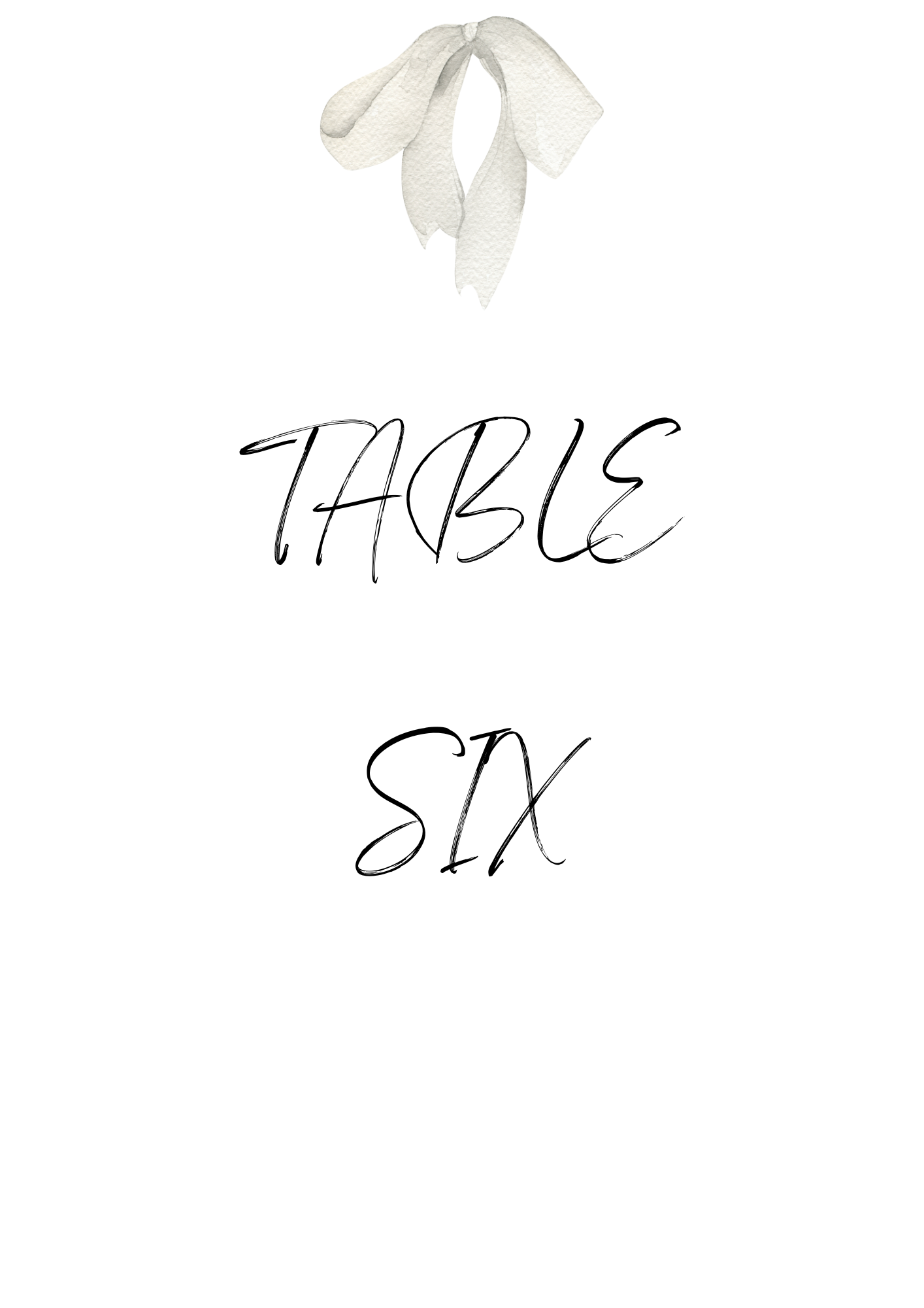 Bow Table Sign's