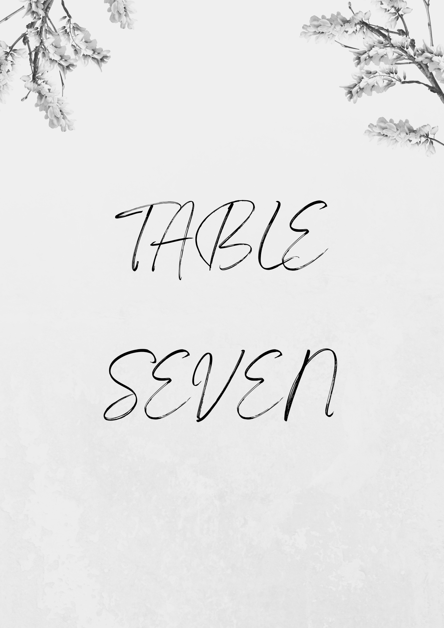 Black and White Table Sign's
