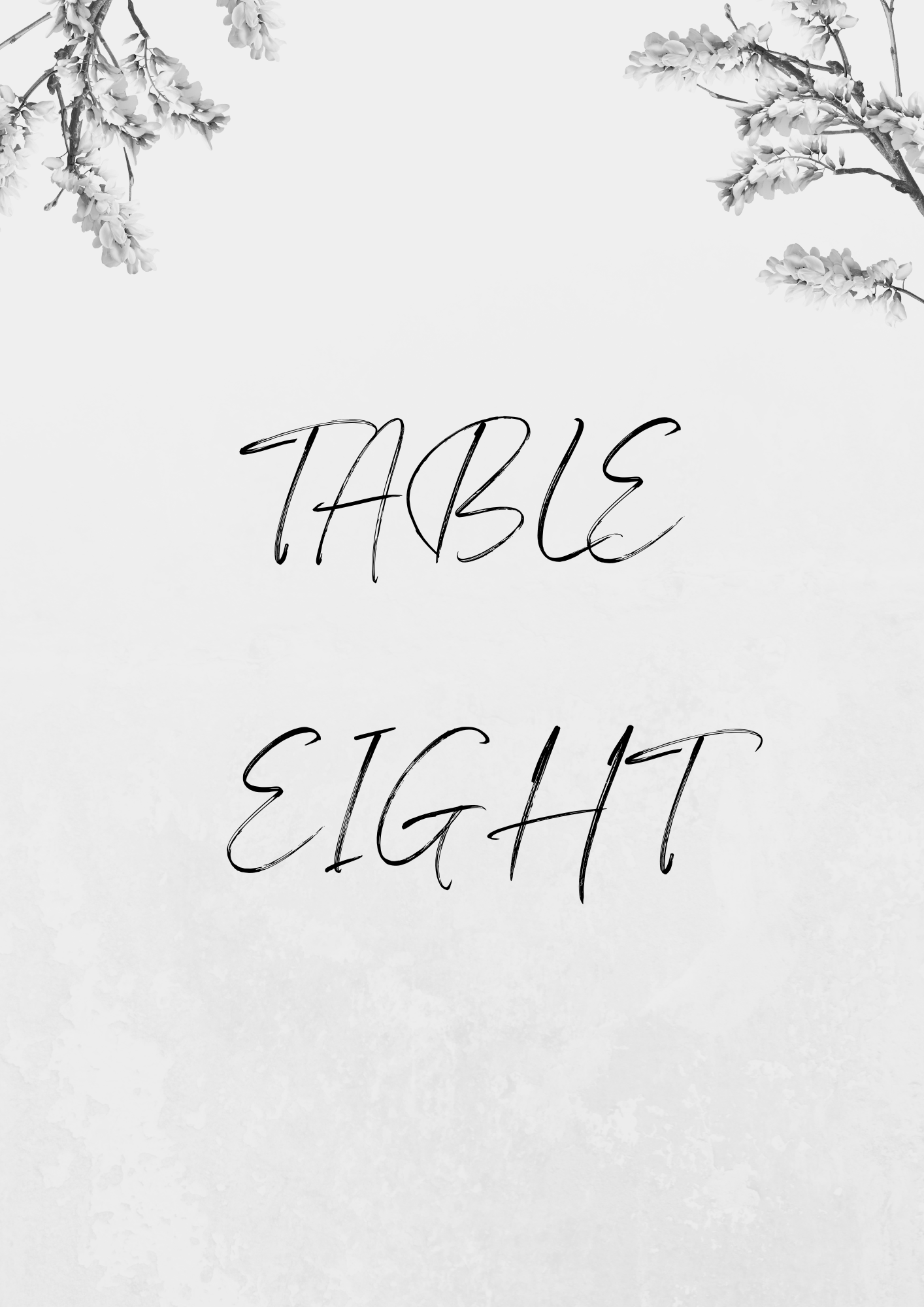 Black and White Table Sign's