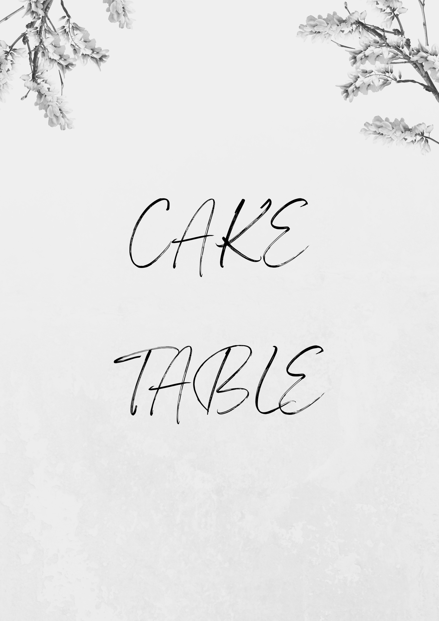 Black and White Wedding Signs