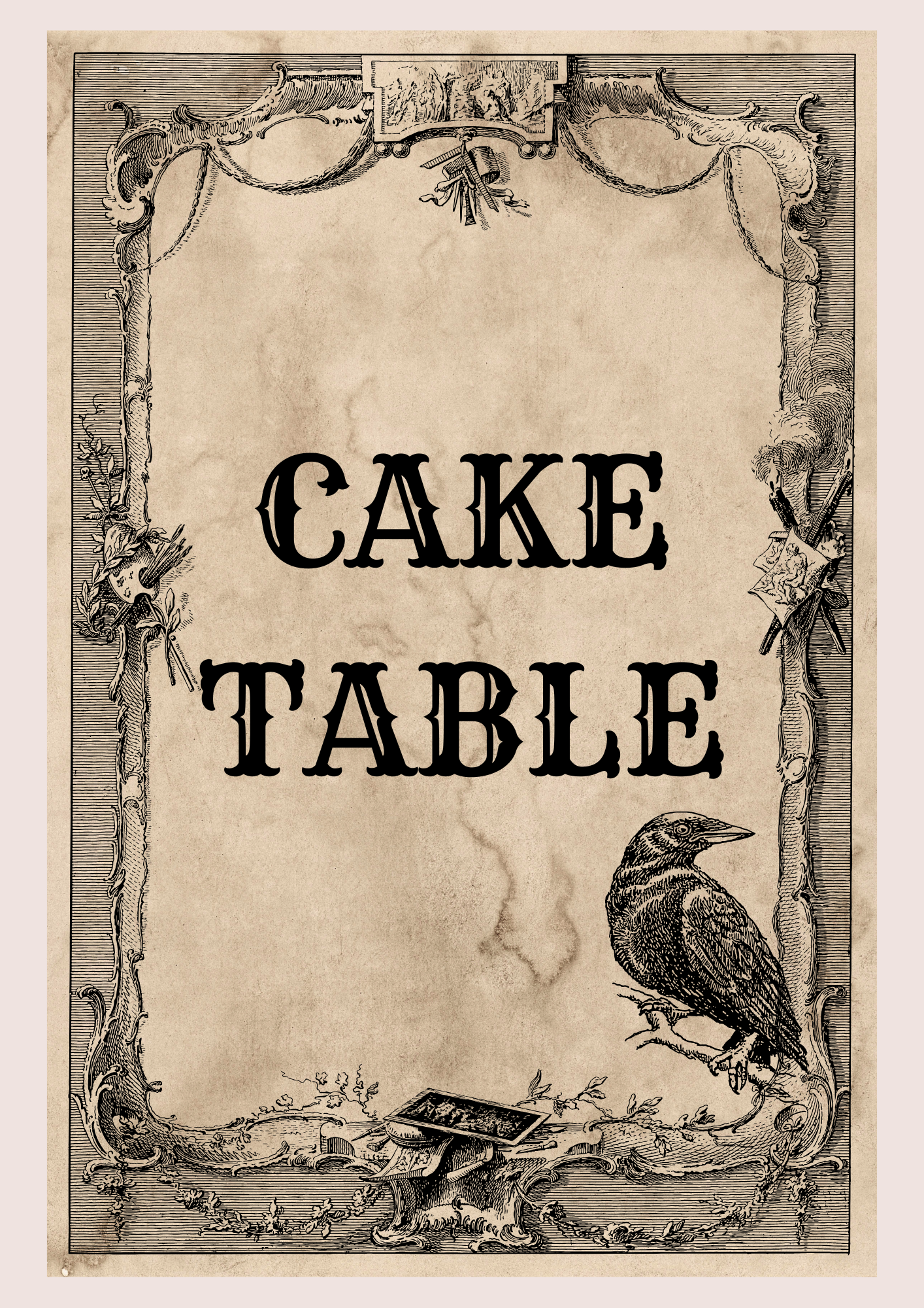 Gothic Wedding Signs