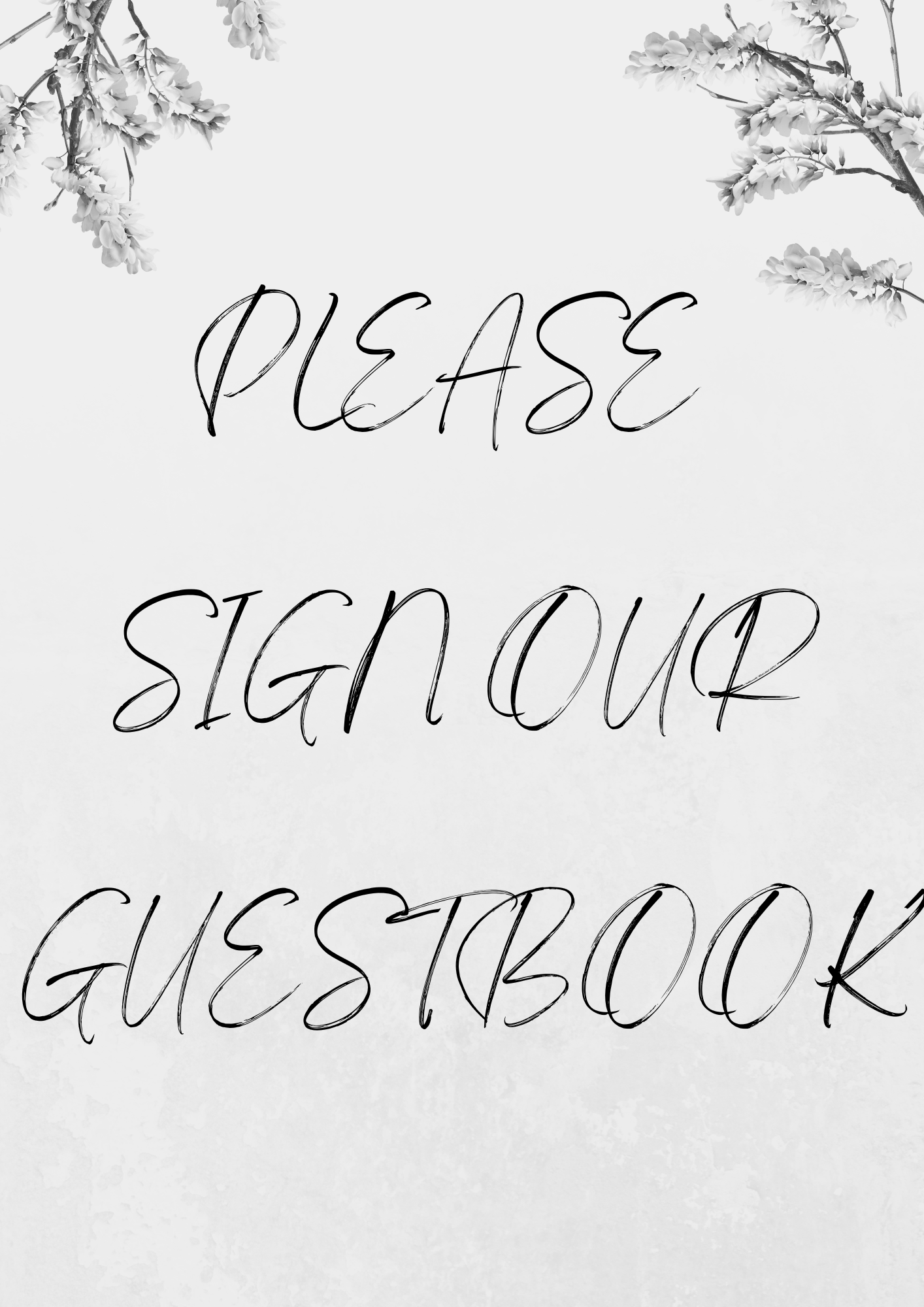 Black and White Wedding Signs