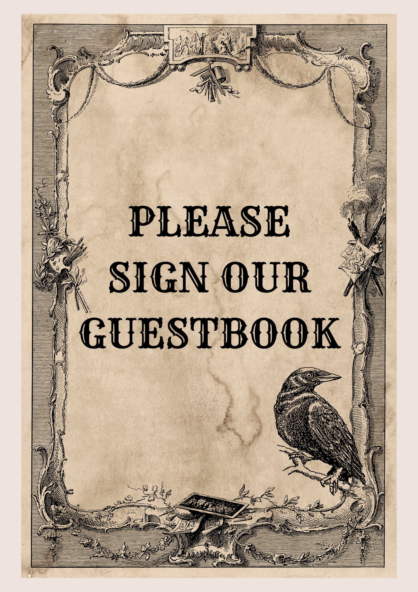 Gothic Wedding Signs