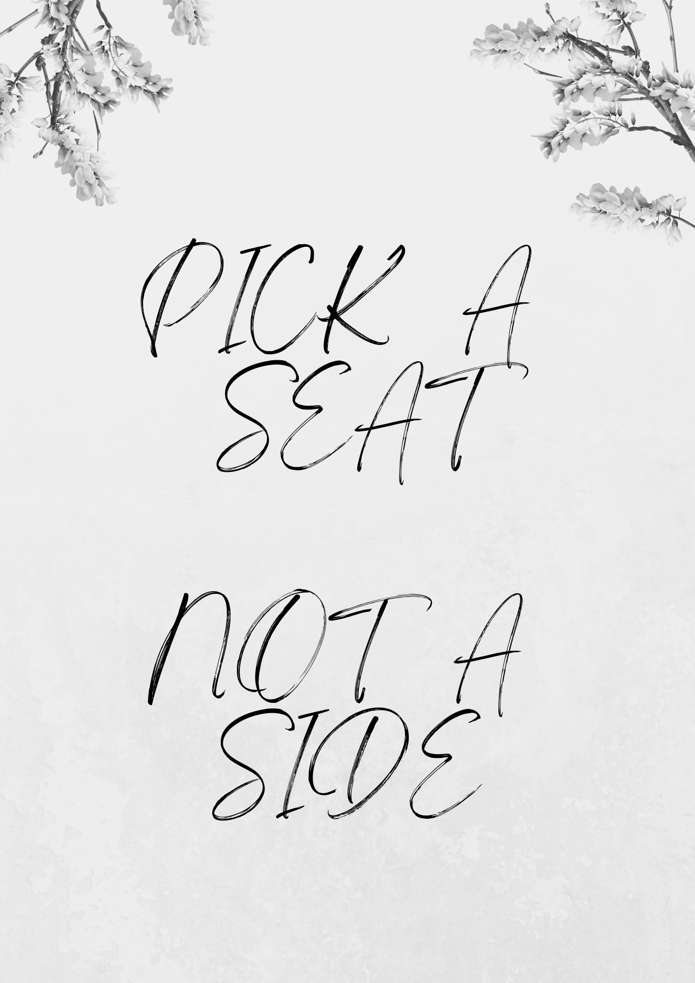 Black and White Wedding Signs