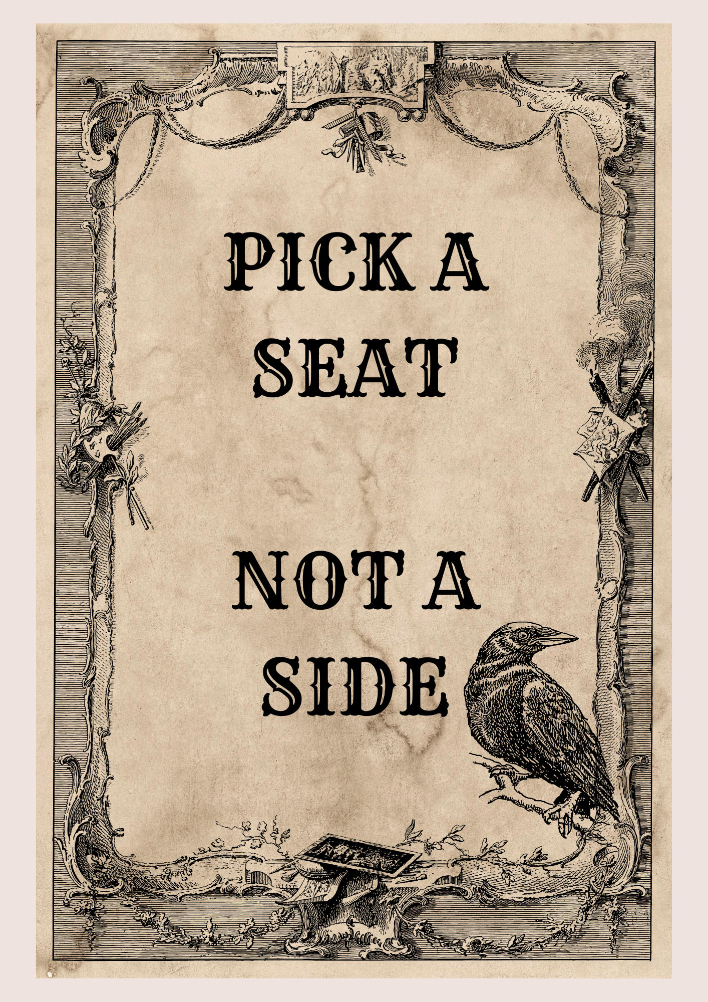 Gothic Wedding Signs