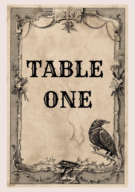 Gothic Table Sign's