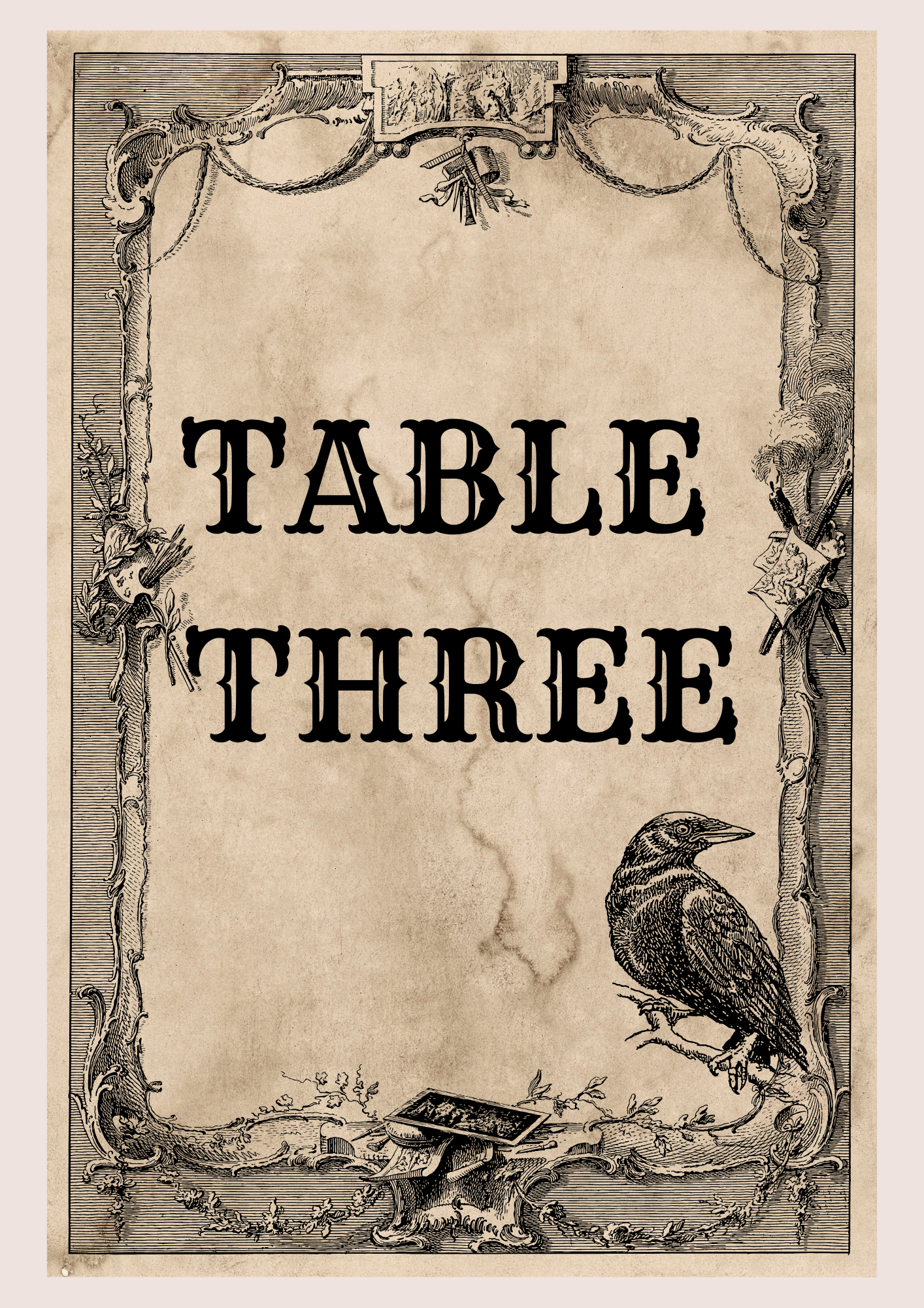 Gothic Table Sign's